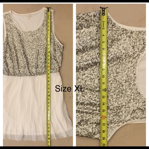 Free BF Gift! Maison Jules Sequin Pleated Dress💕 - Picture 5 of 6